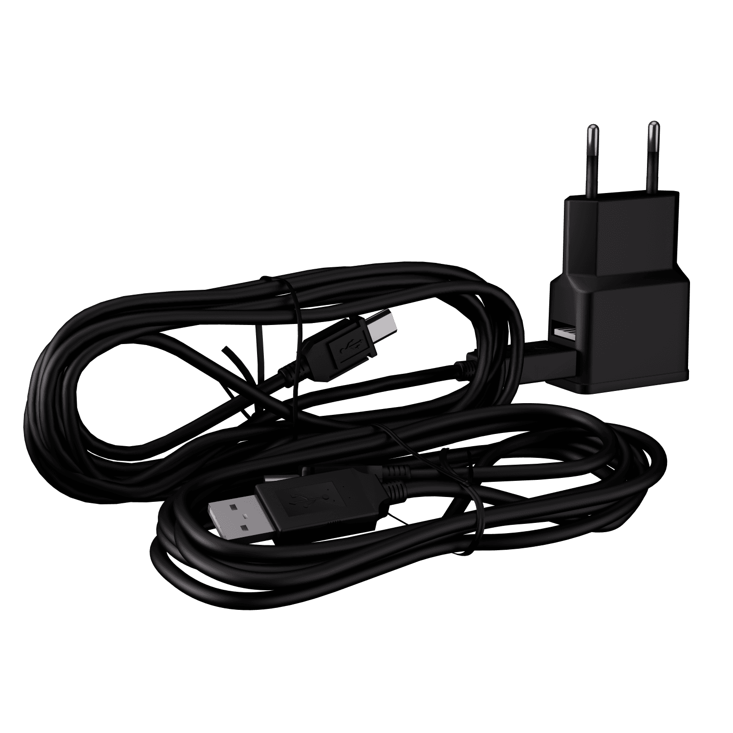 Power adapter & USB cable